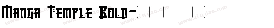 Manga Temple Bold字体转换